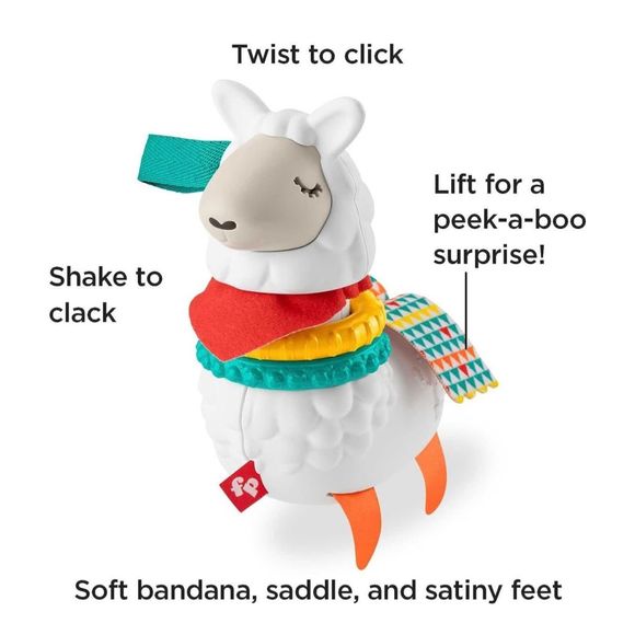 Fisher-Price Click Clack Llama, Take-Along Activity Toy Car Bright Colors 3 Text - Picture 3 of 7